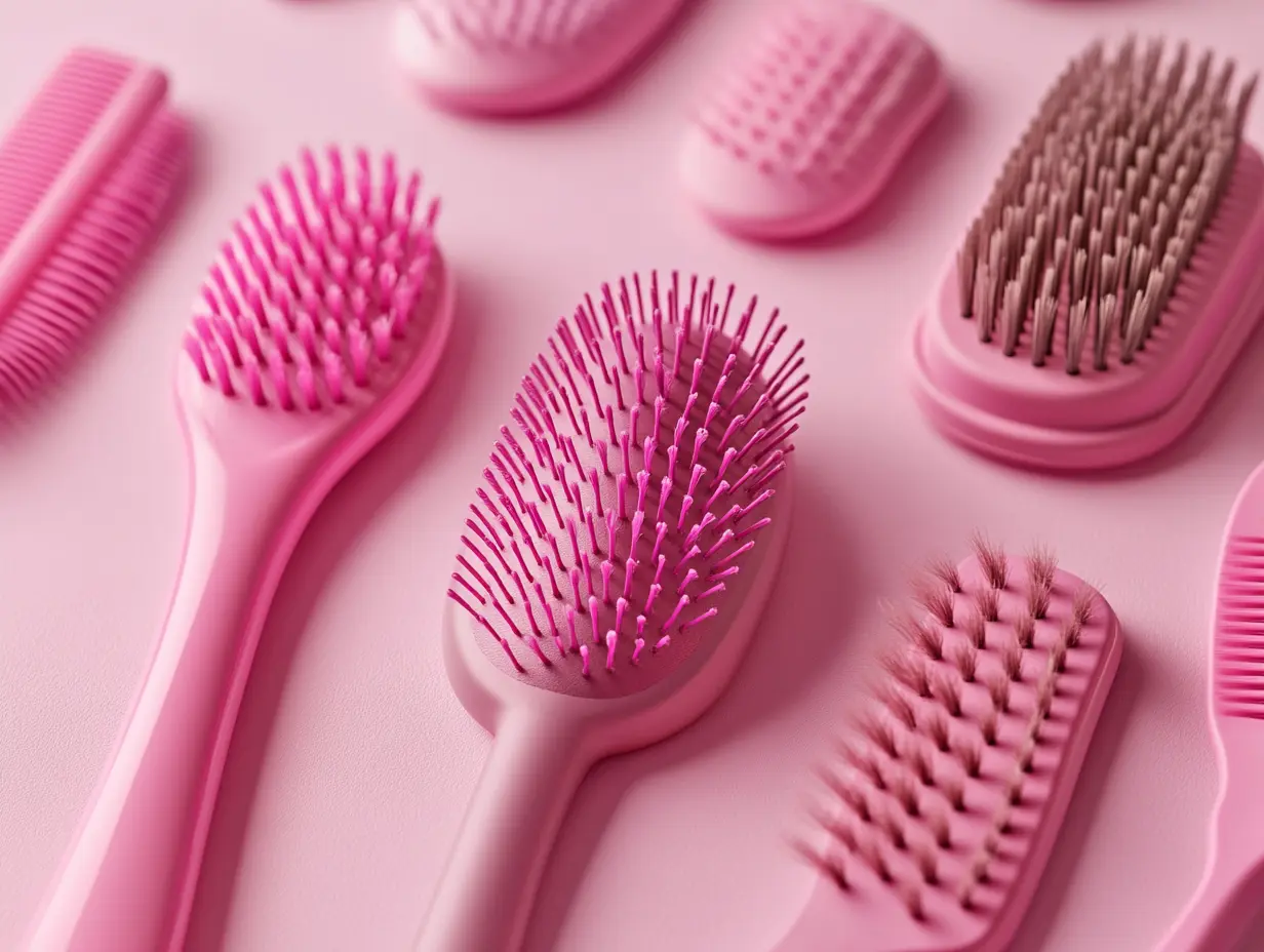 Unique Benefits of Using Big and Small Pink Hair Brushes with Aluminum Tubes for Hair Care